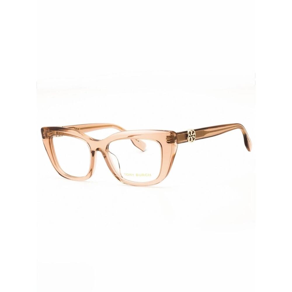 New Tory Burch TY2158U 1954 Translucent Brown Cat Eye Optical Glasses Authentic - Picture 2 of 7